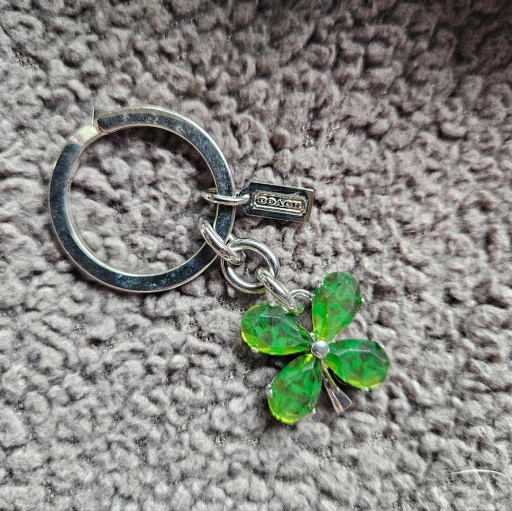 RARE Coach Shamrock Rhinestone "C" Fob